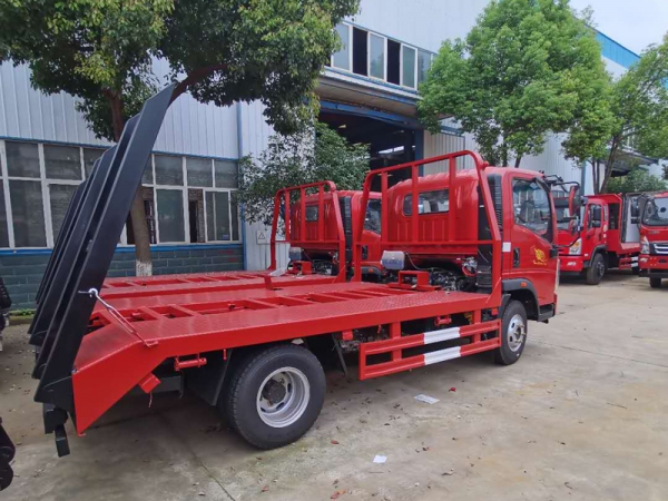国六豪沃蓝牌平板运输车