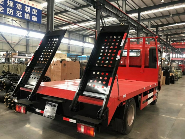 重汽豪曼蓝牌平板拖车