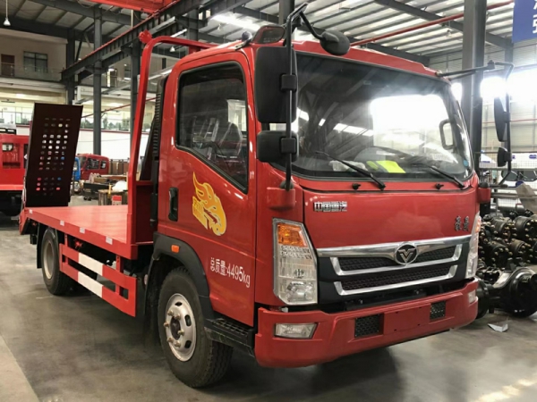 重汽豪曼蓝牌平板拖车