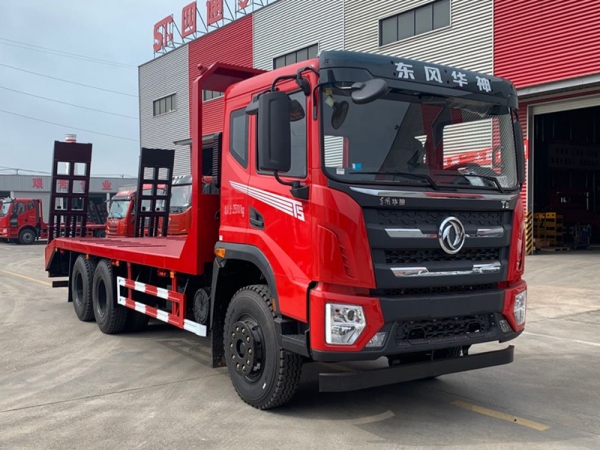 东风华神T5后八轮平板拖车